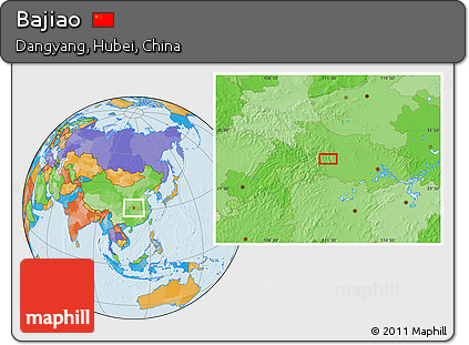 Political Location Map of Bajiao