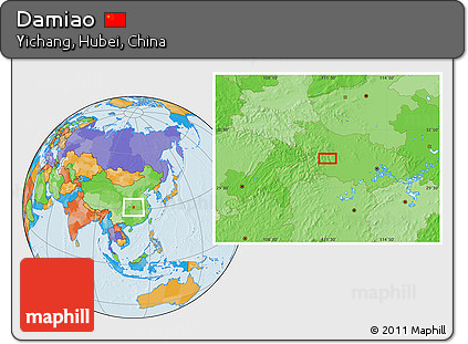 Political Location Map of Damiao