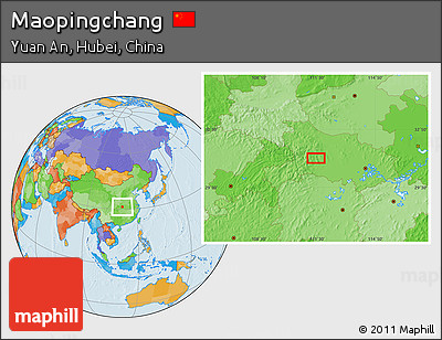 Political Location Map of Maopingchang