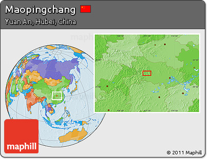 Political Location Map of Maopingchang