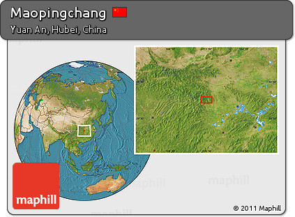 Satellite Location Map of Maopingchang