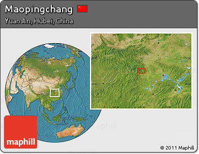 Satellite Location Map of Maopingchang