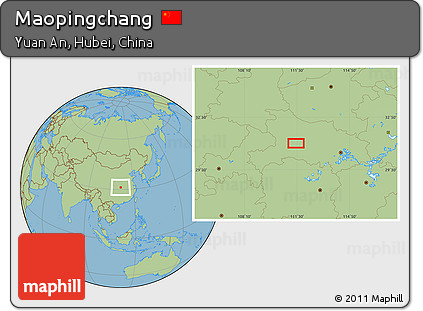 Savanna Style Location Map of Maopingchang