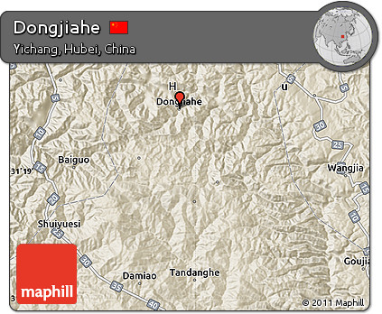 Shaded Relief Map of Dongjiahe