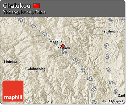 Shaded Relief Map of Chalukou