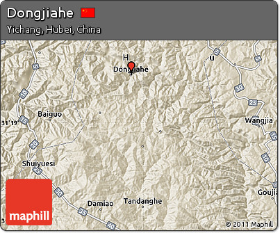 Shaded Relief Map of Dongjiahe