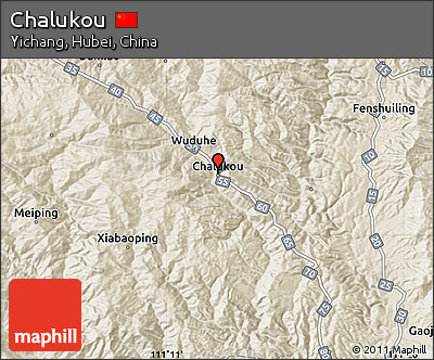 Shaded Relief Map of Chalukou