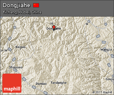 Shaded Relief Map of Dongjiahe