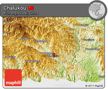 Physical Panoramic Map of Chalukou
