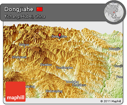 Physical Panoramic Map of Dongjiahe