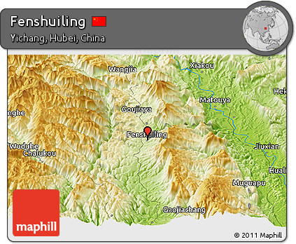 Physical Panoramic Map of Fenshuiling