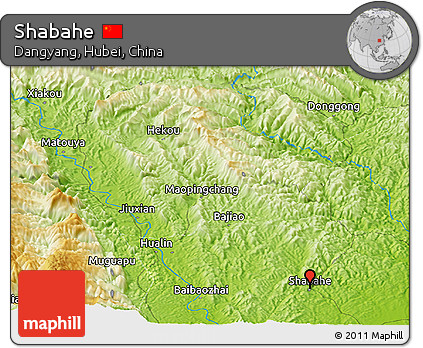 Physical Panoramic Map of Shabahe