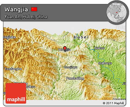 Physical Panoramic Map of Wangjia