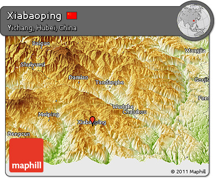 Physical Panoramic Map of Xiabaoping