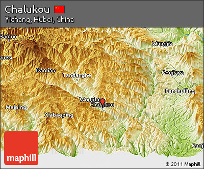 Physical Panoramic Map of Chalukou