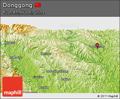 Physical Panoramic Map of Donggong