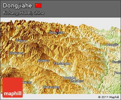 Physical Panoramic Map of Dongjiahe