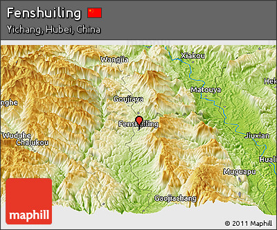Physical Panoramic Map of Fenshuiling
