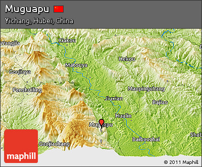 Physical Panoramic Map of Muguapu