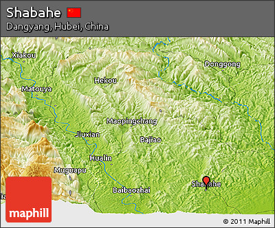 Physical Panoramic Map of Shabahe