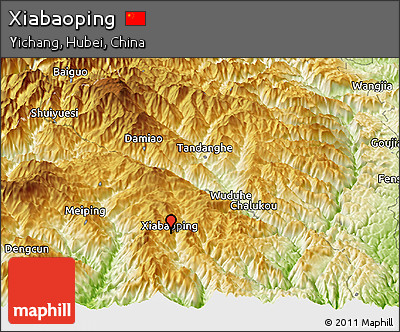 Physical Panoramic Map of Xiabaoping