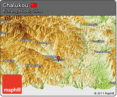 Physical Panoramic Map of Chalukou
