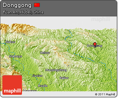 Physical Panoramic Map of Donggong