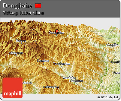 Physical Panoramic Map of Dongjiahe