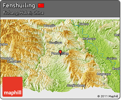 Physical Panoramic Map of Fenshuiling