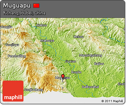 Physical Panoramic Map of Muguapu