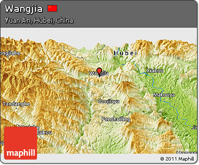 Physical Panoramic Map of Wangjia
