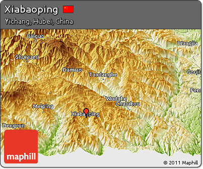 Physical Panoramic Map of Xiabaoping