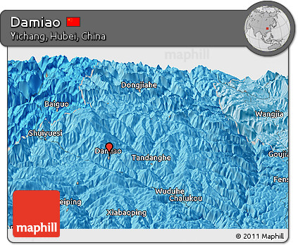 Political Panoramic Map of Damiao