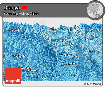 Political Panoramic Map of Dianya