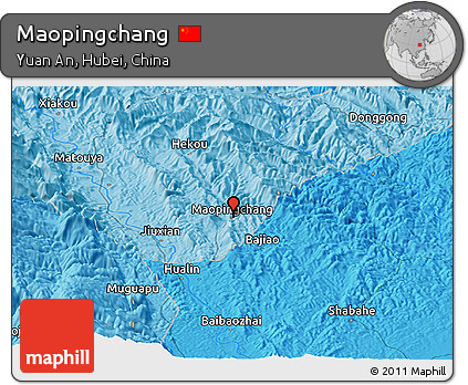 Political Panoramic Map of Maopingchang