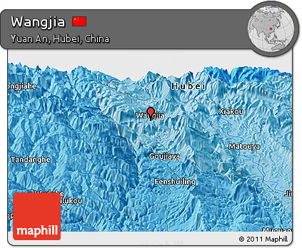 Political Panoramic Map of Wangjia