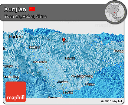 Political Panoramic Map of Xunjian