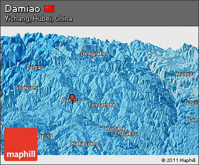 Political Panoramic Map of Damiao