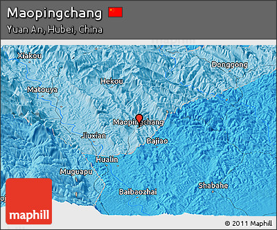 Political Panoramic Map of Maopingchang