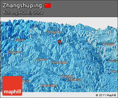 Political Panoramic Map of Zhangshuping