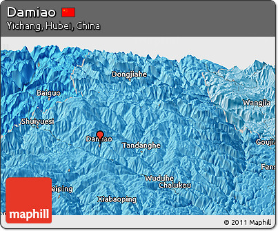Political Panoramic Map of Damiao