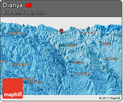 Political Panoramic Map of Dianya