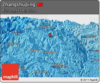 Political Panoramic Map of Zhangshuping
