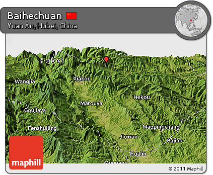 Satellite Panoramic Map of Baihechuan
