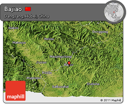 Satellite Panoramic Map of Bajiao