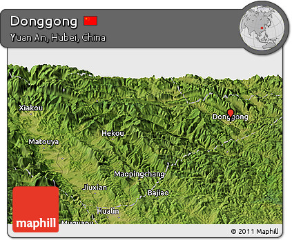 Satellite Panoramic Map of Donggong