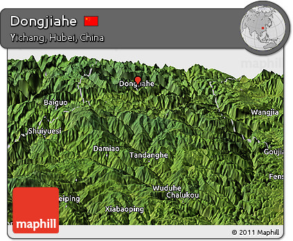 Satellite Panoramic Map of Dongjiahe
