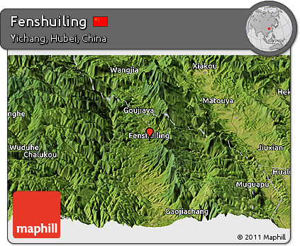 Satellite Panoramic Map of Fenshuiling