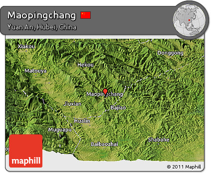 Satellite Panoramic Map of Maopingchang
