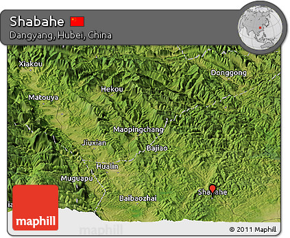Satellite Panoramic Map of Shabahe
